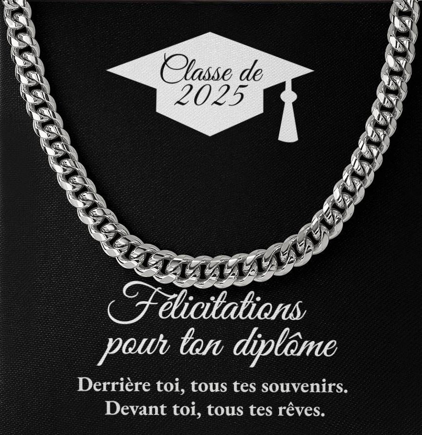 Cadeau de graduation | Collier coeurs entrelacés
