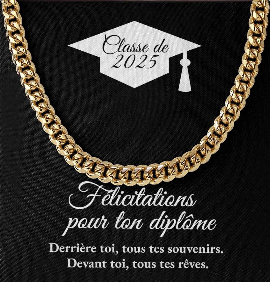Cadeau de graduation | Collier coeurs entrelacés
