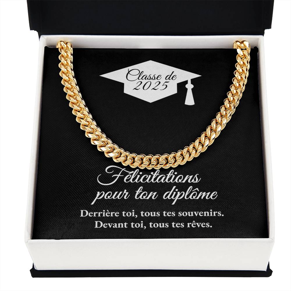 Cadeau de graduation | Collier coeurs entrelacés