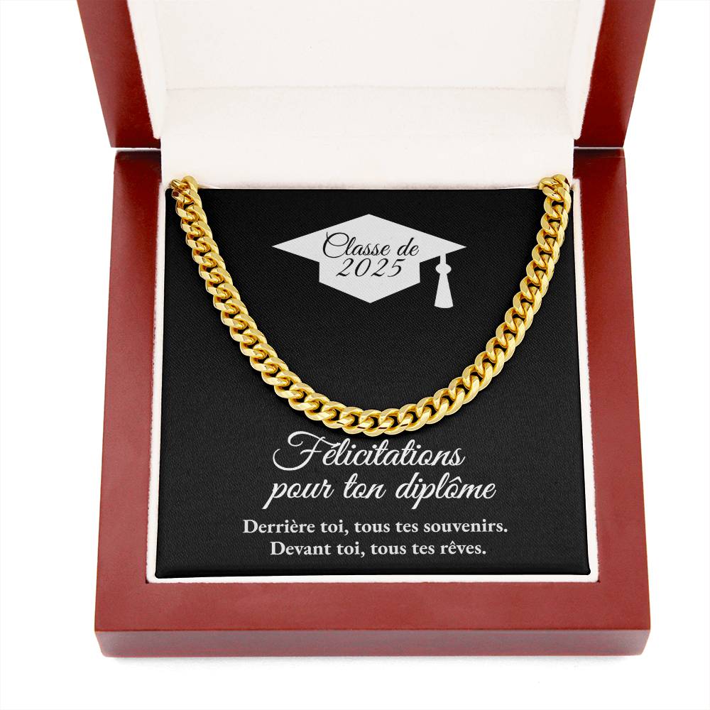 Cadeau de graduation | Collier coeurs entrelacés