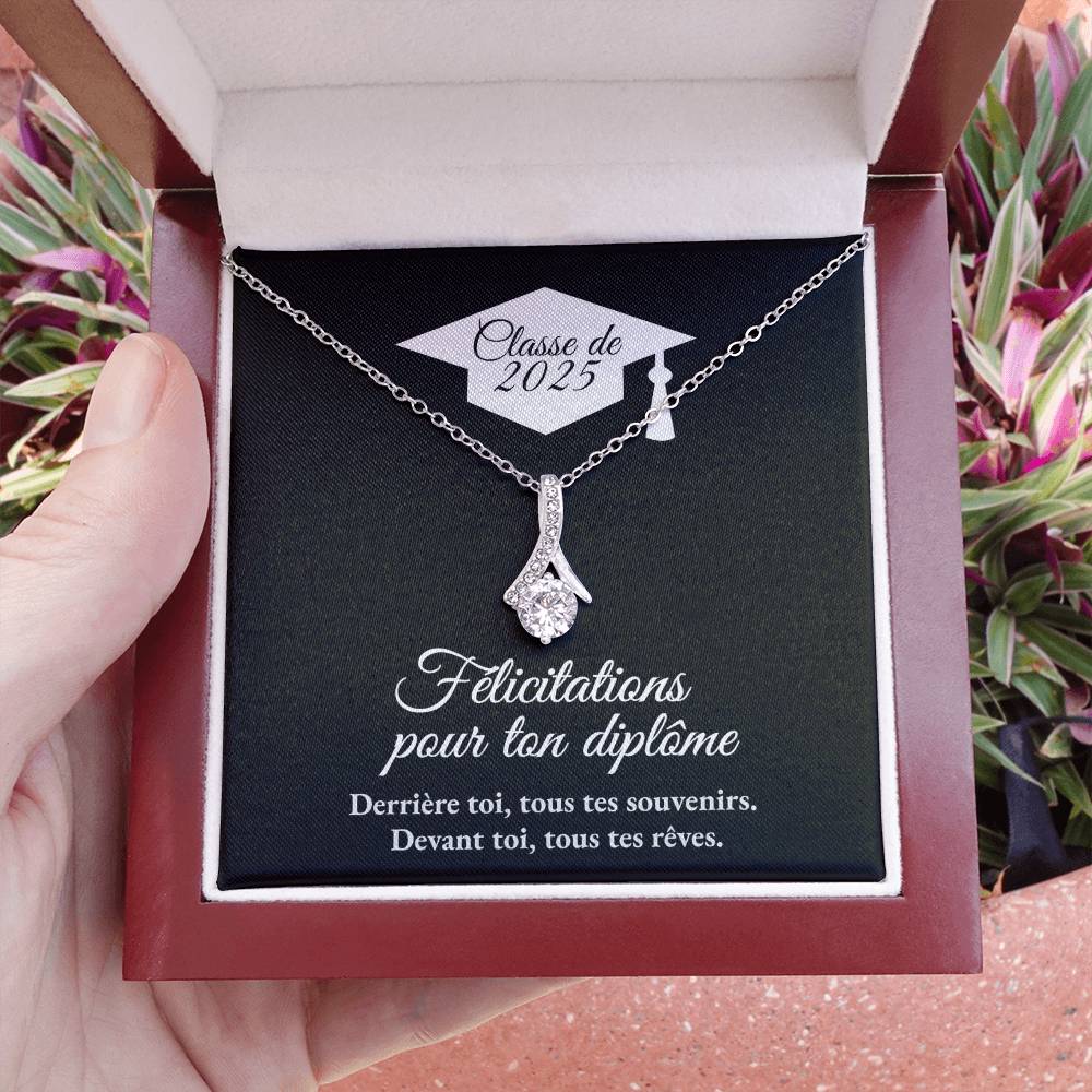 Cadeau de graduation | Collier coeurs entrelacés