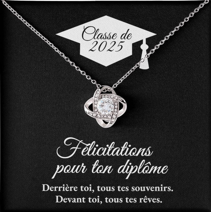 Cadeau de graduation | Collier coeurs entrelacés