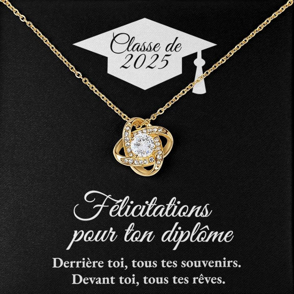 Cadeau de graduation | Collier coeurs entrelacés