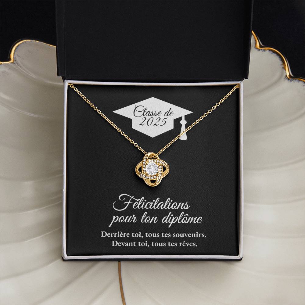 Cadeau de graduation | Collier coeurs entrelacés