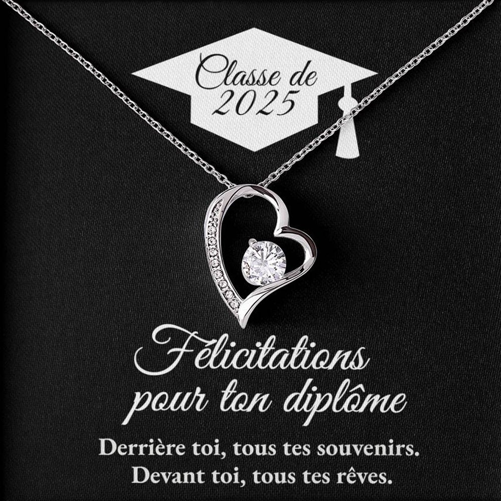 Cadeau de graduation | Collier coeurs entrelacés