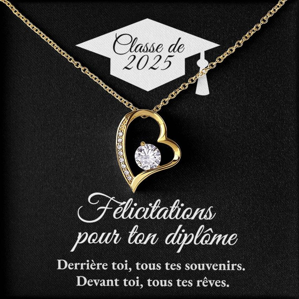 Cadeau de graduation | Collier coeurs entrelacés