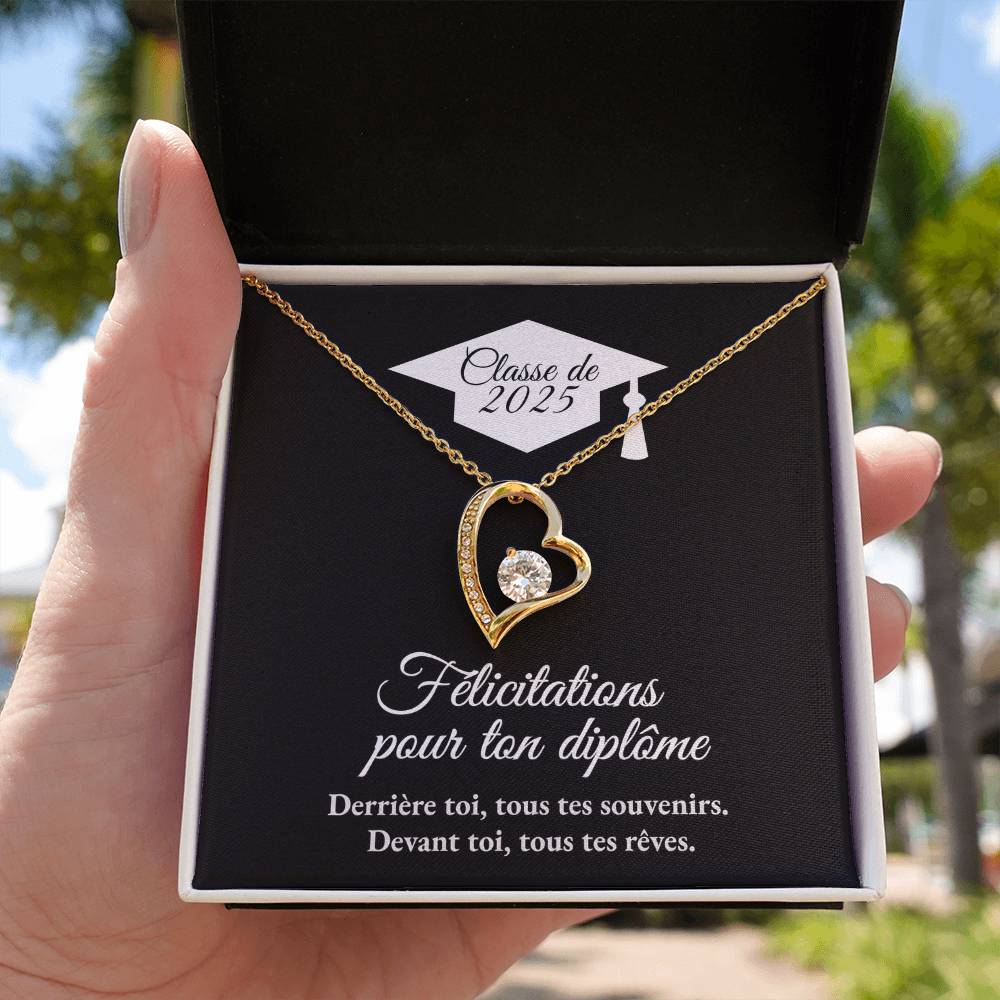 Cadeau de graduation | Collier coeurs entrelacés