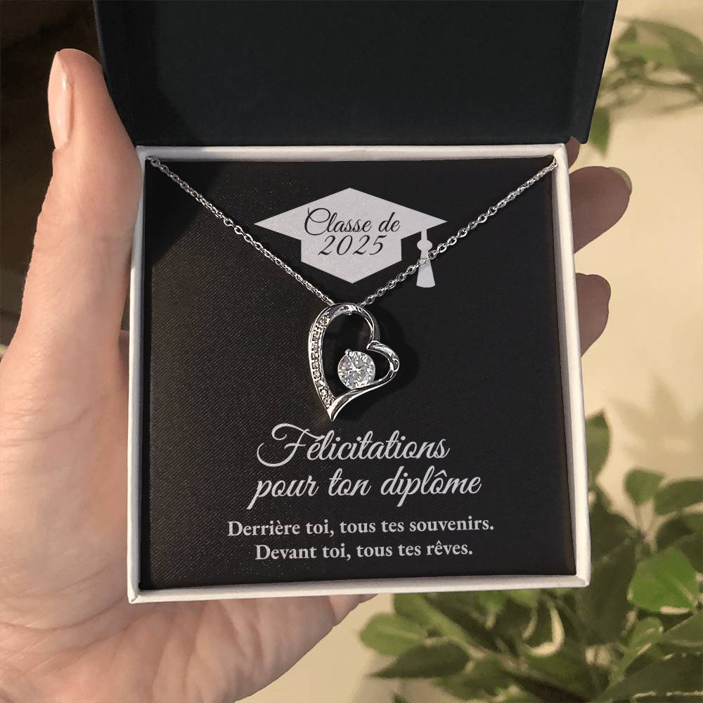 Cadeau de graduation | Collier coeurs entrelacés