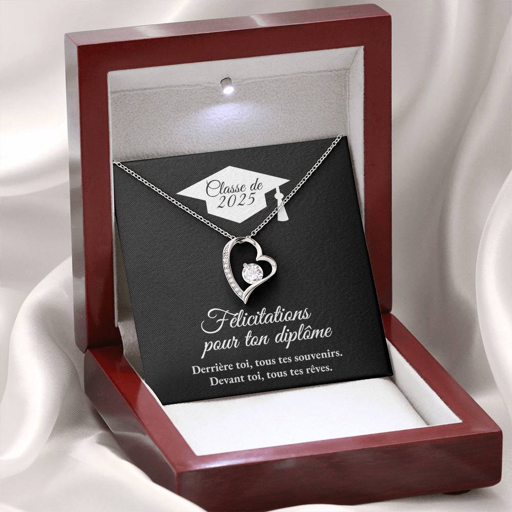 Cadeau de graduation | Collier coeurs entrelacés