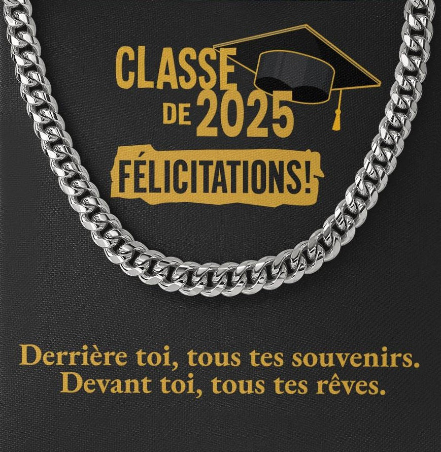 Classe de 2025 - Félicitations - Chaîne à maillons