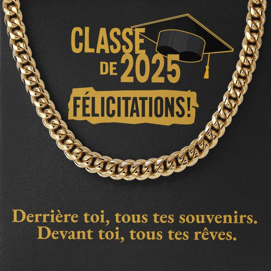 Classe de 2025 - Félicitations - Chaîne à maillons