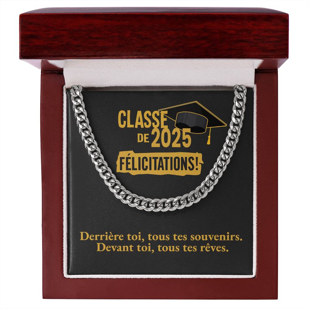 Classe de 2025 - Félicitations - Chaîne à maillons