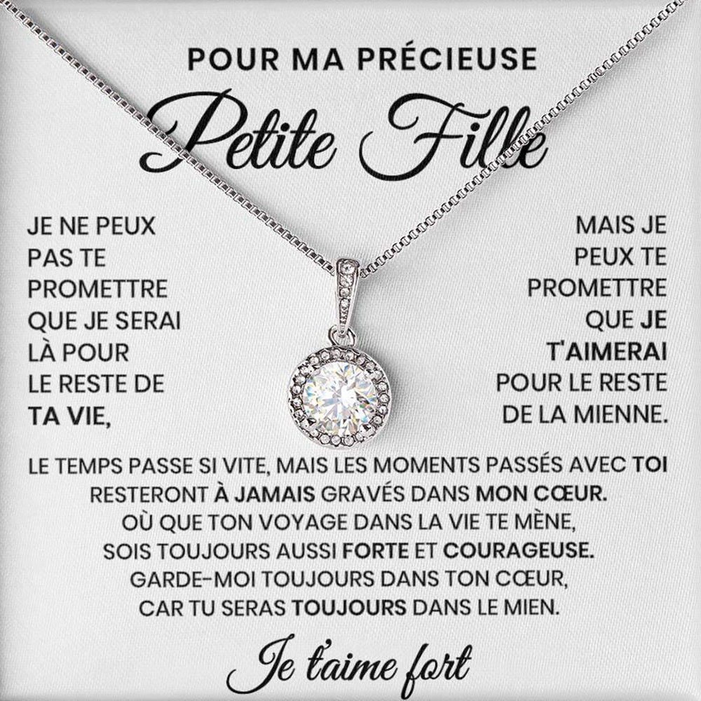 Pour Ma Précieuse Petite Fille - Collier Coeurs Entrelacés En Or Jaune 18K