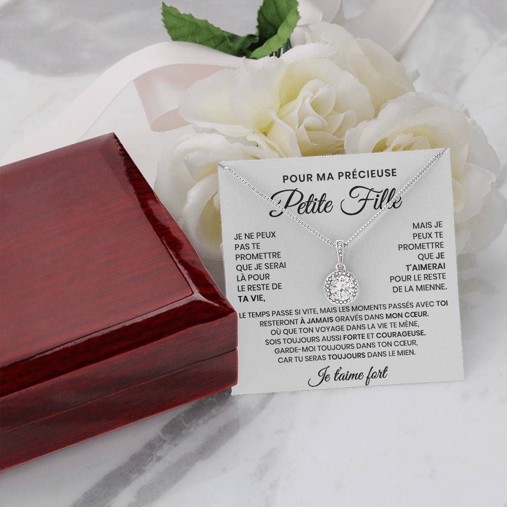 Pour Ma Précieuse Petite Fille - Collier Coeurs Entrelacés En Or Jaune 18K