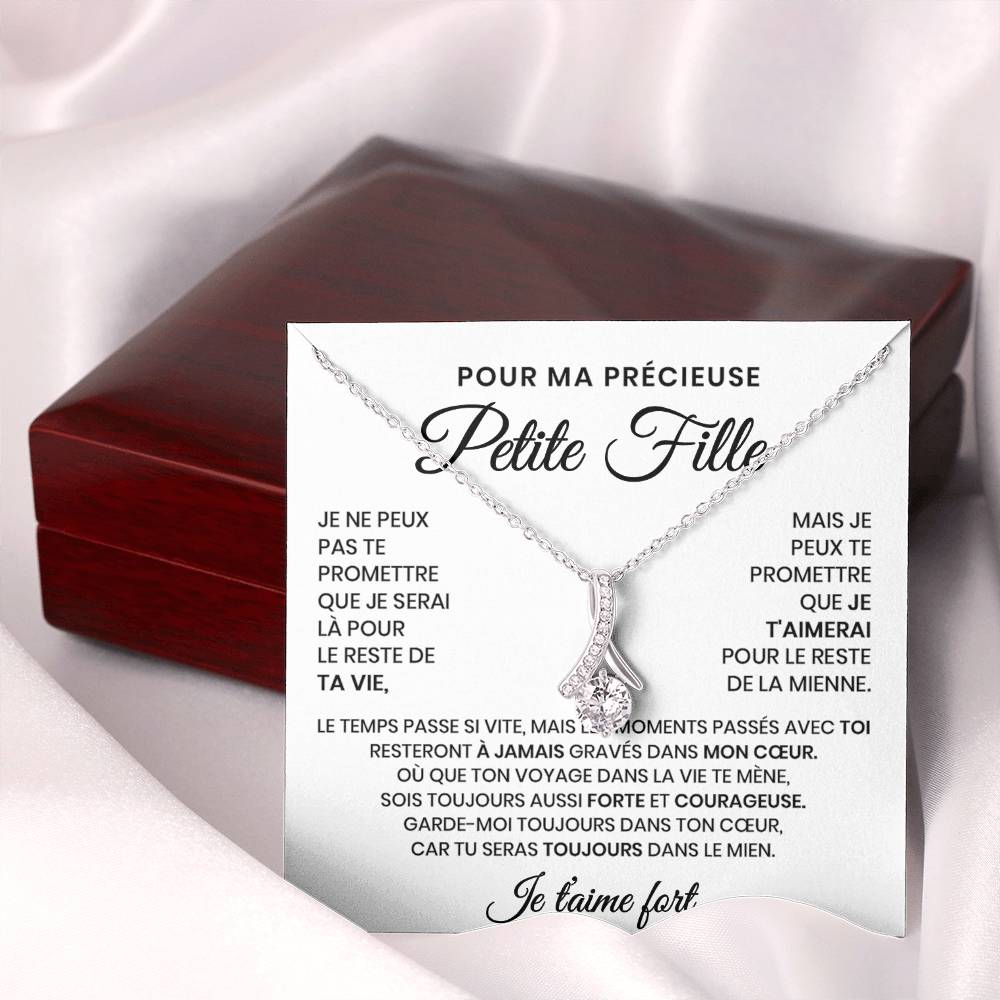 Pour Ma Précieuse Petite Fille - Collier Coeurs Entrelacés En Or Jaune 18K