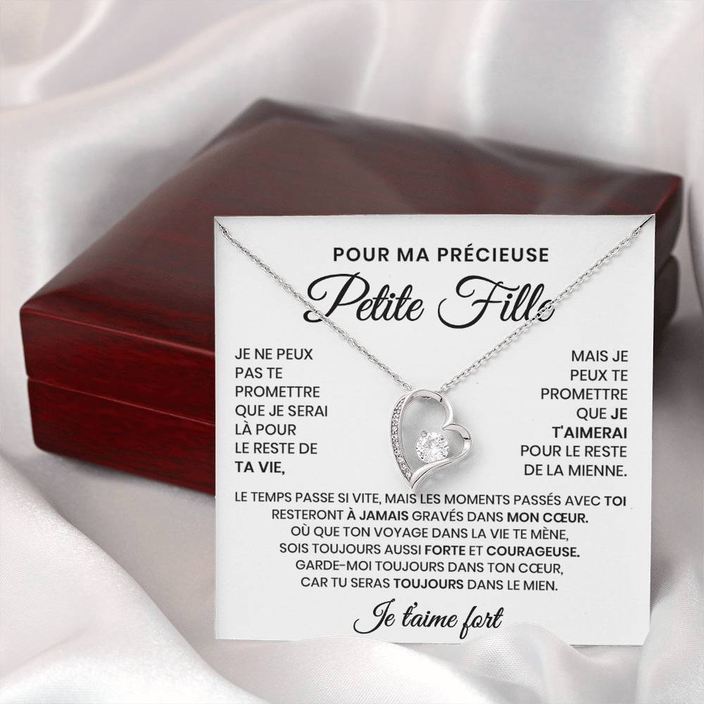 Pour Ma Précieuse Petite Fille - Collier Coeurs Entrelacés En Or Jaune 18K