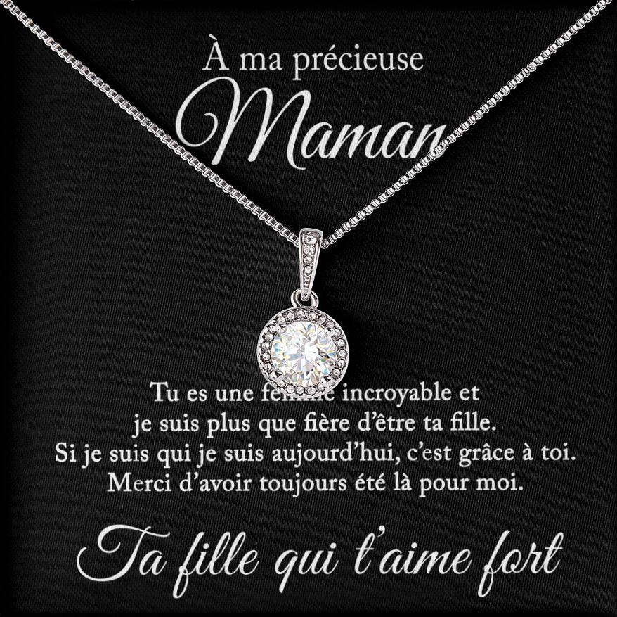 À ma précieuse maman - Collier coeur