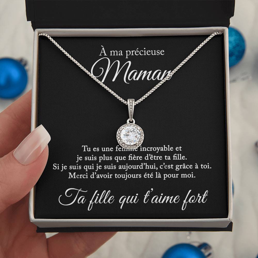 À ma précieuse maman - Collier coeur