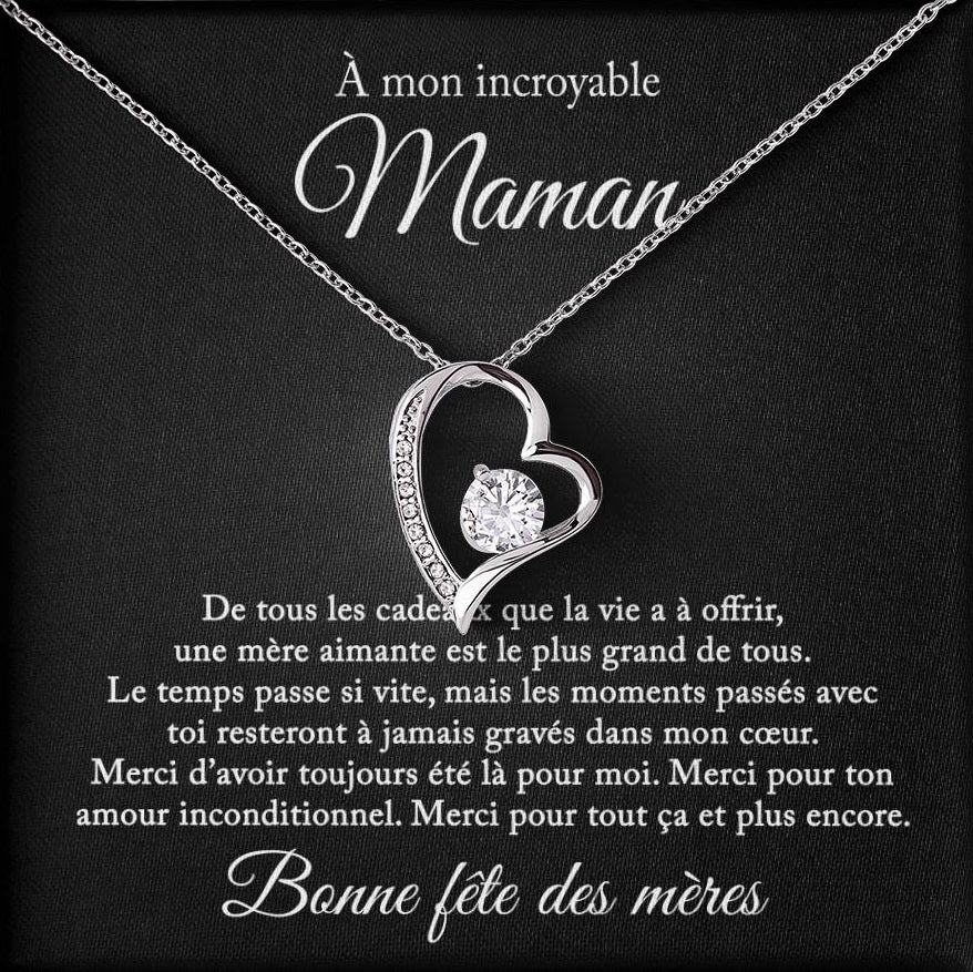 À mon incroyable maman - Collier Coeur
