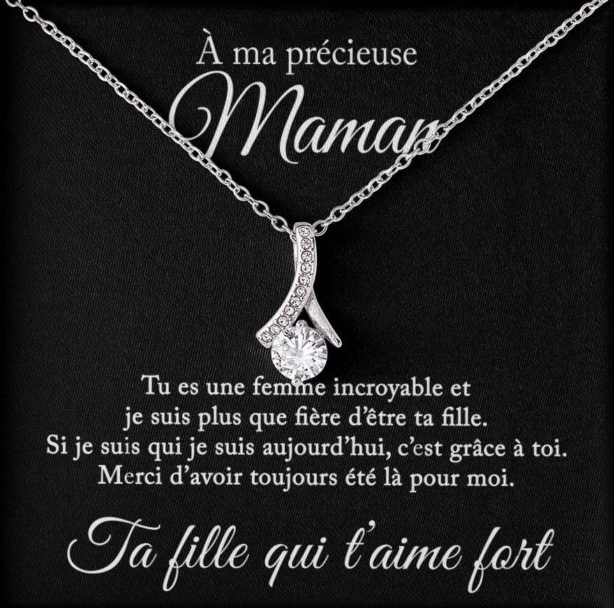 À ma précieuse maman - Collier coeur