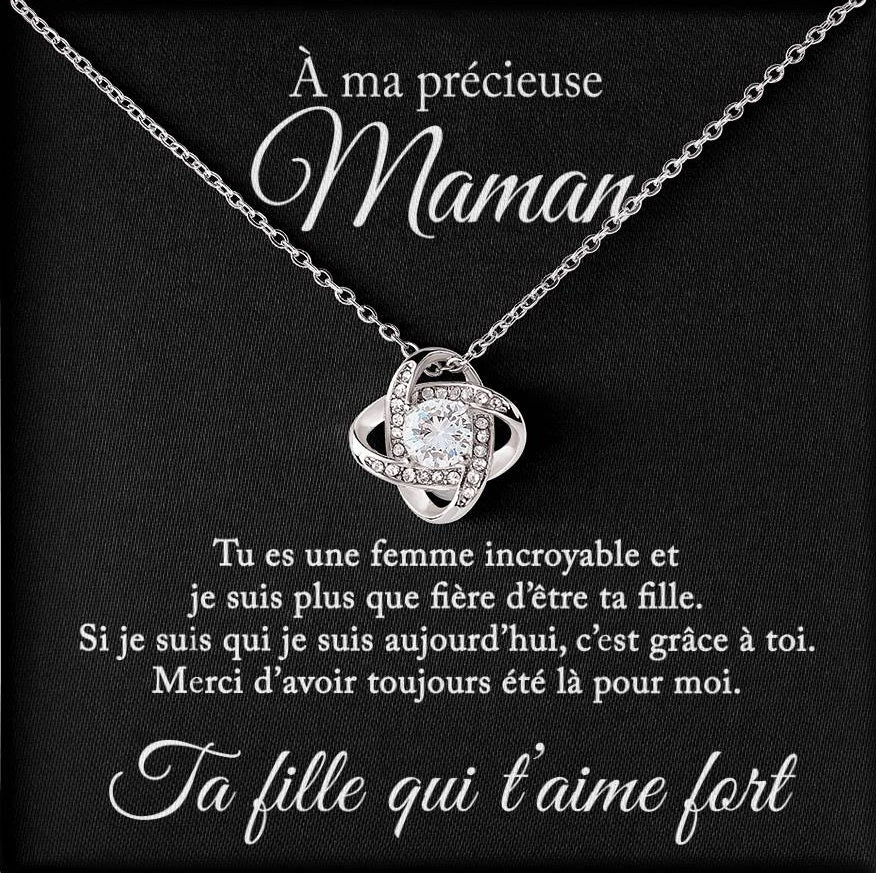 À ma précieuse maman - Collier coeur