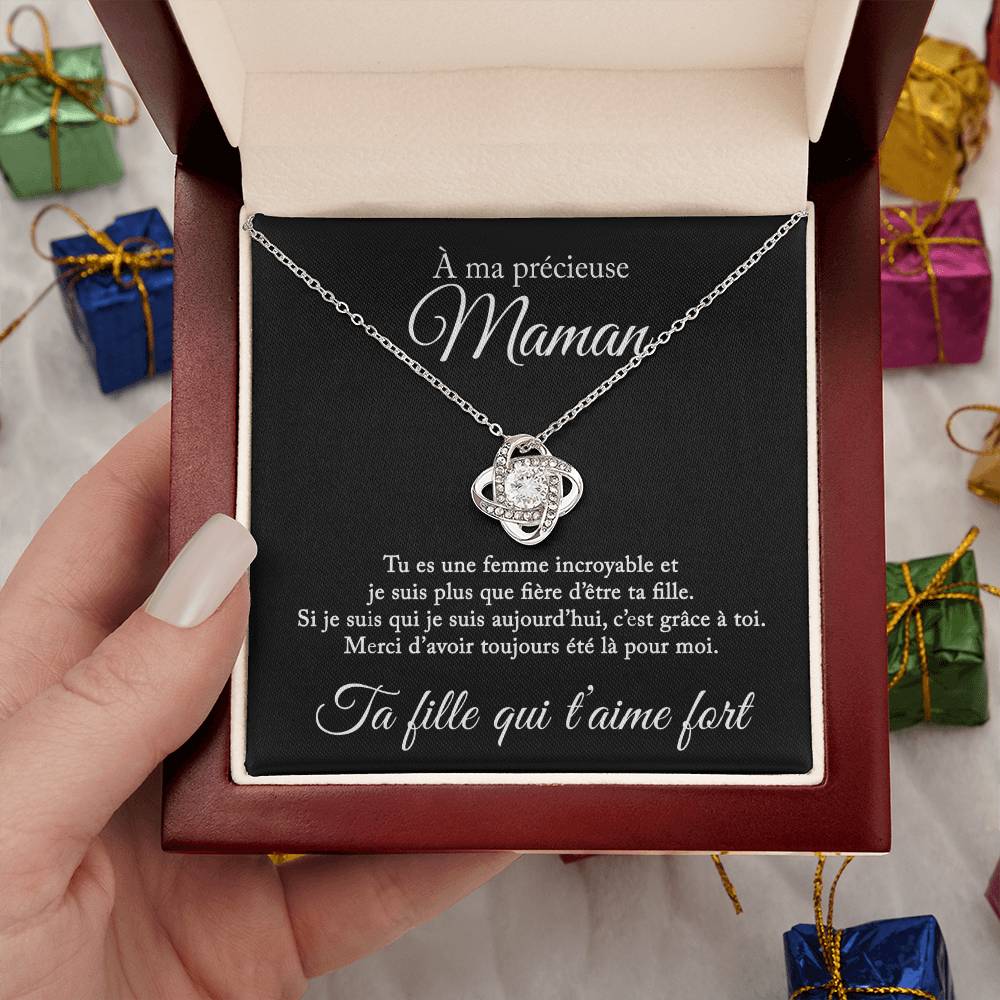 À ma précieuse maman - Collier coeur