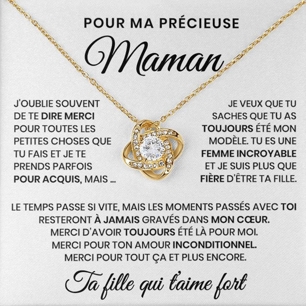 Pour Ma Précieuse Maman - Collier Beauté Éternelle
