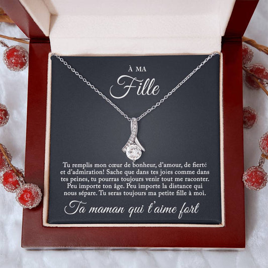 À ma fille - Ta maman qui t'aime fort - Collier Beauté Éternelle