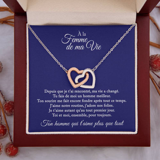 Coffret Cadeau Pour Femme - Ensemble Pour Toujours - Collier Coeurs Entrelacés™