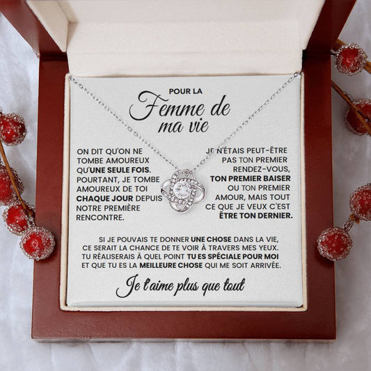 Coffret Cadeau Pour Femme - Je t'aime plus que tout - Collier Noeud d'Amour™