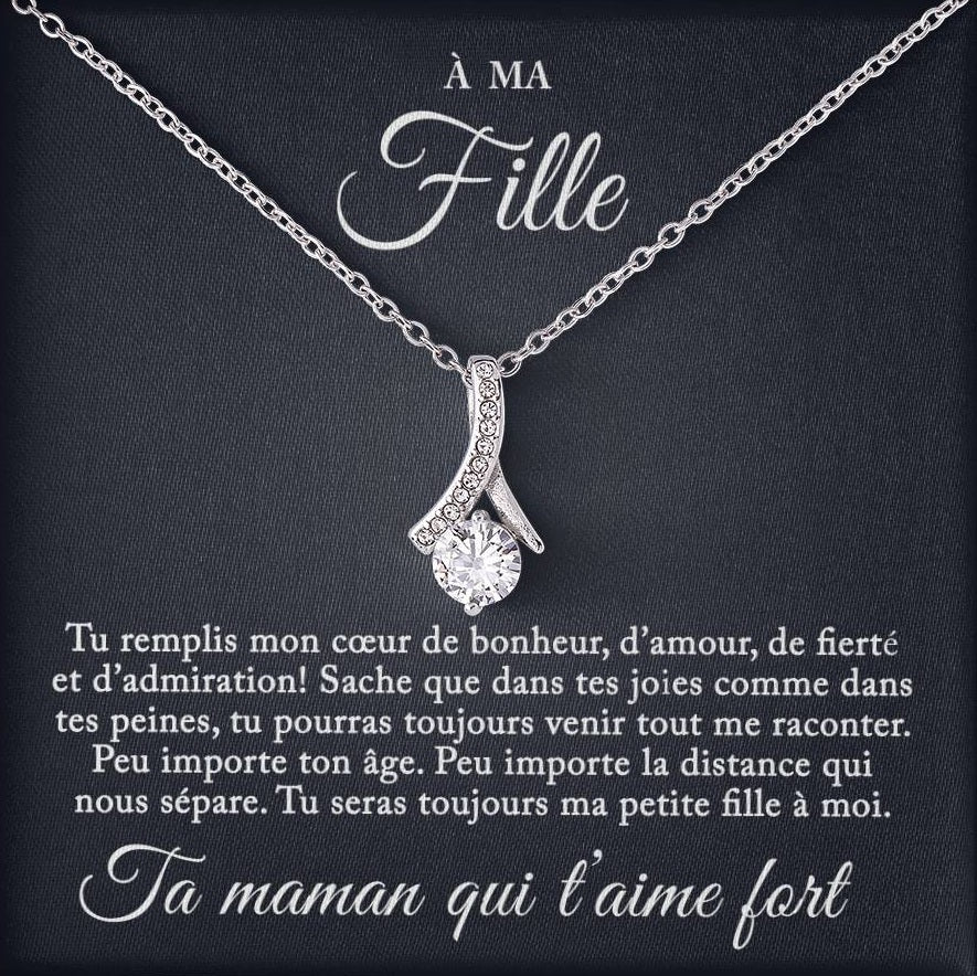 À ma fille - Ta maman qui t'aime fort - Collier Beauté Éternelle