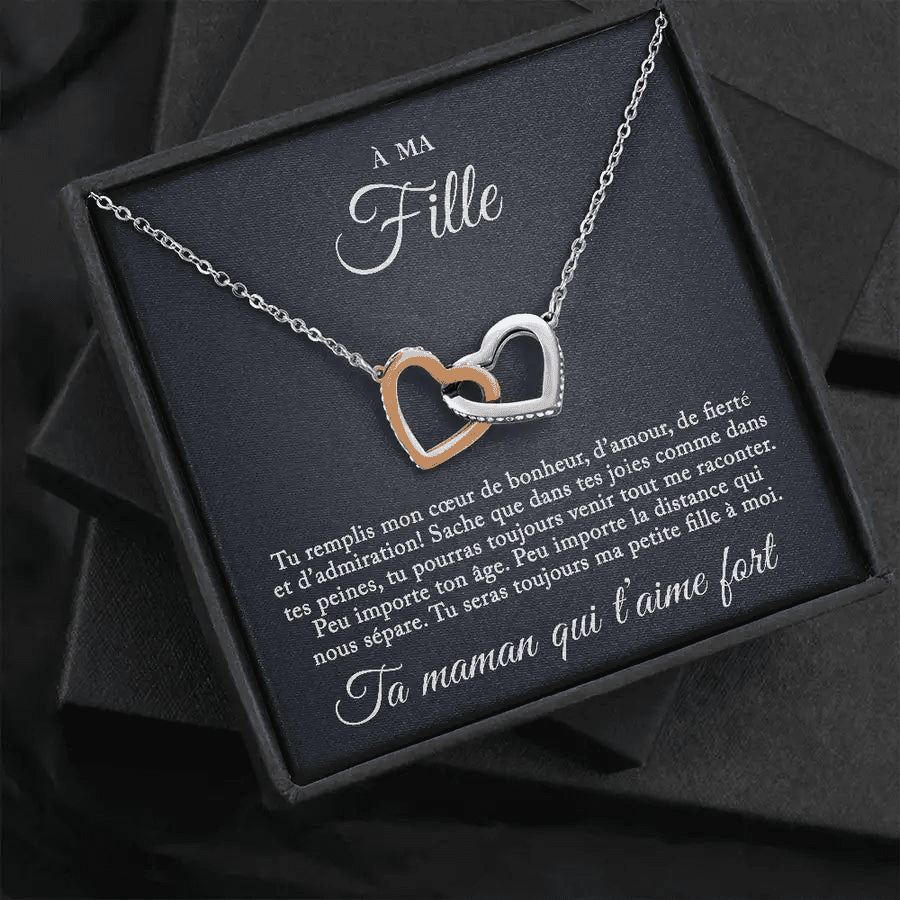 Collier pour ma fille avec coffret cadeau et une belle pensée sentimentale