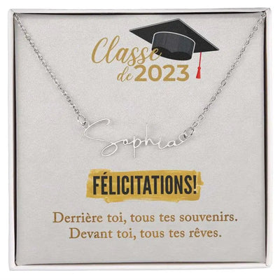 Collier Signature | Graduation 2023 | Ajoutez le nom de la diplômée !