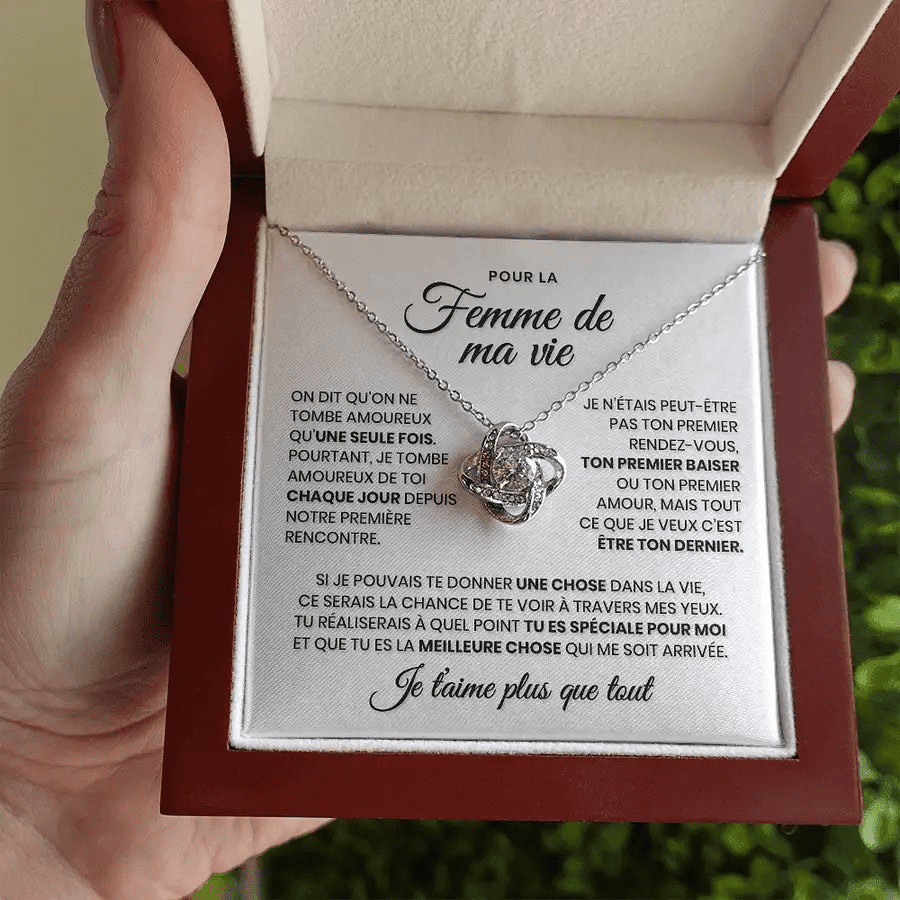 Coffret cadeau pour femme - Pour la femme de ma vie, je t'aime plus que tout | Bijouterie La Petite Pensée