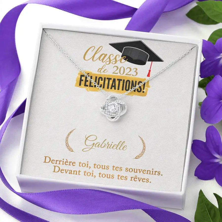 Collier De Graduation Personnalisé | Ajoutez le nom de la diplômée ✨🎓