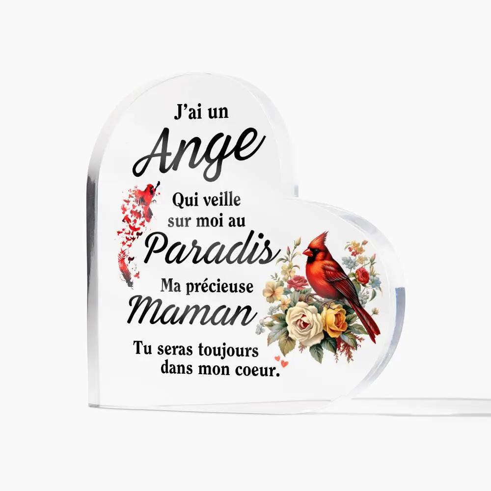 Plaque Souvenir - Maman, tu seras toujours dans mon coeur.