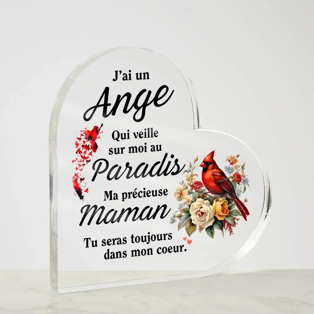 Plaque Souvenir - Maman, tu seras toujours dans mon coeur.