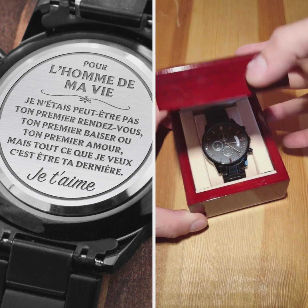 Montre personnalisée avec gravure sentimentale pour votre conjoint