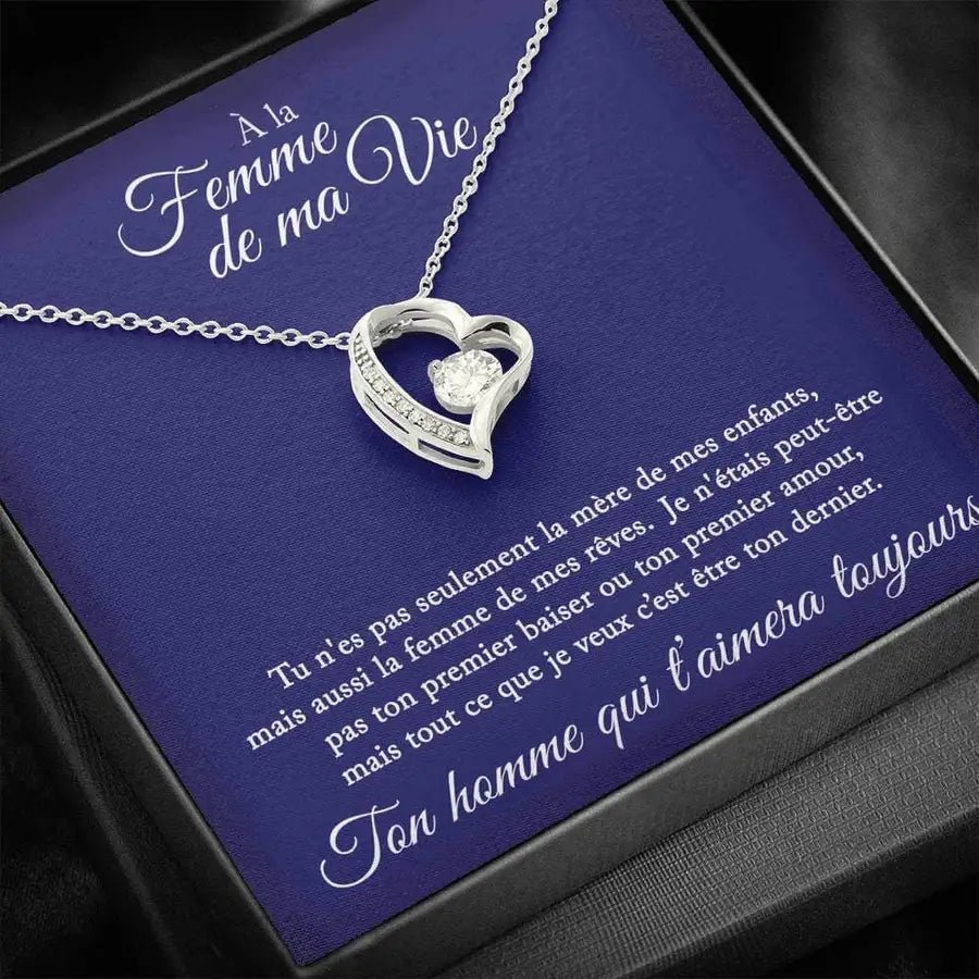 À la femme de ma vie - Collier Coeur en Or - La Petite Pensée
