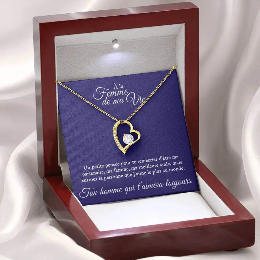Collier Coeur en Or | Une petite pensée pour la femme de ma vie