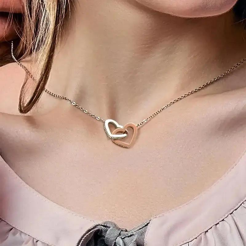 Collier coeurs entrelacés - Bijouterie La Petite Pensée