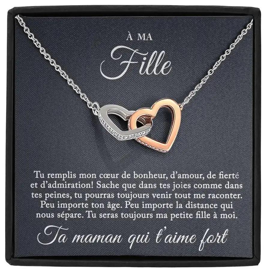 Bijou à ma fille - Collier coeurs entrelacés - La Petite Pensée