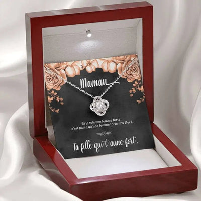 Collier pour maman avec message sentimentale et coffret cadeau