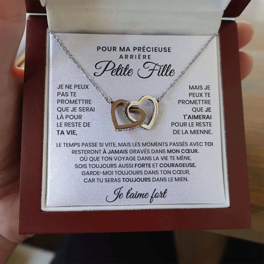 Pour Mon Arrière Petite Fille - Collier Coeurs Entrelacés