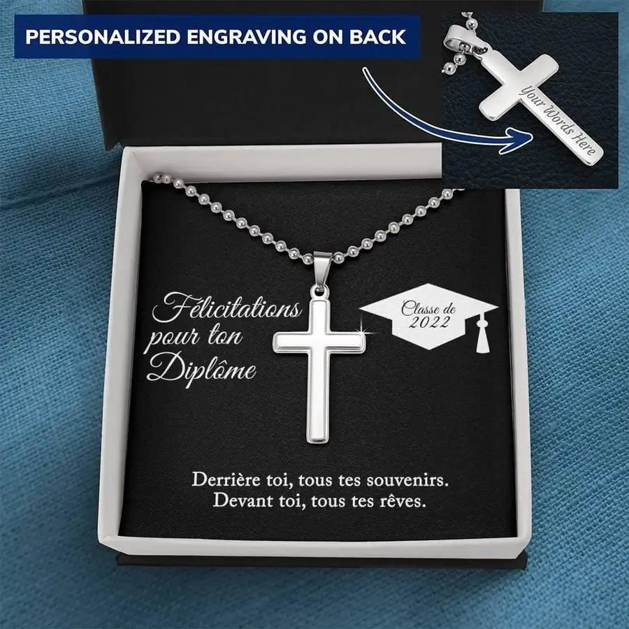 Félicitation pour ton diplôme (2022) - Collier personnalisée - La Petite Pensée