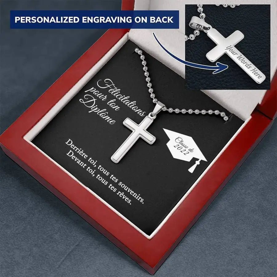 Félicitation pour ton diplôme (2022) - Collier personnalisée - La Petite Pensée