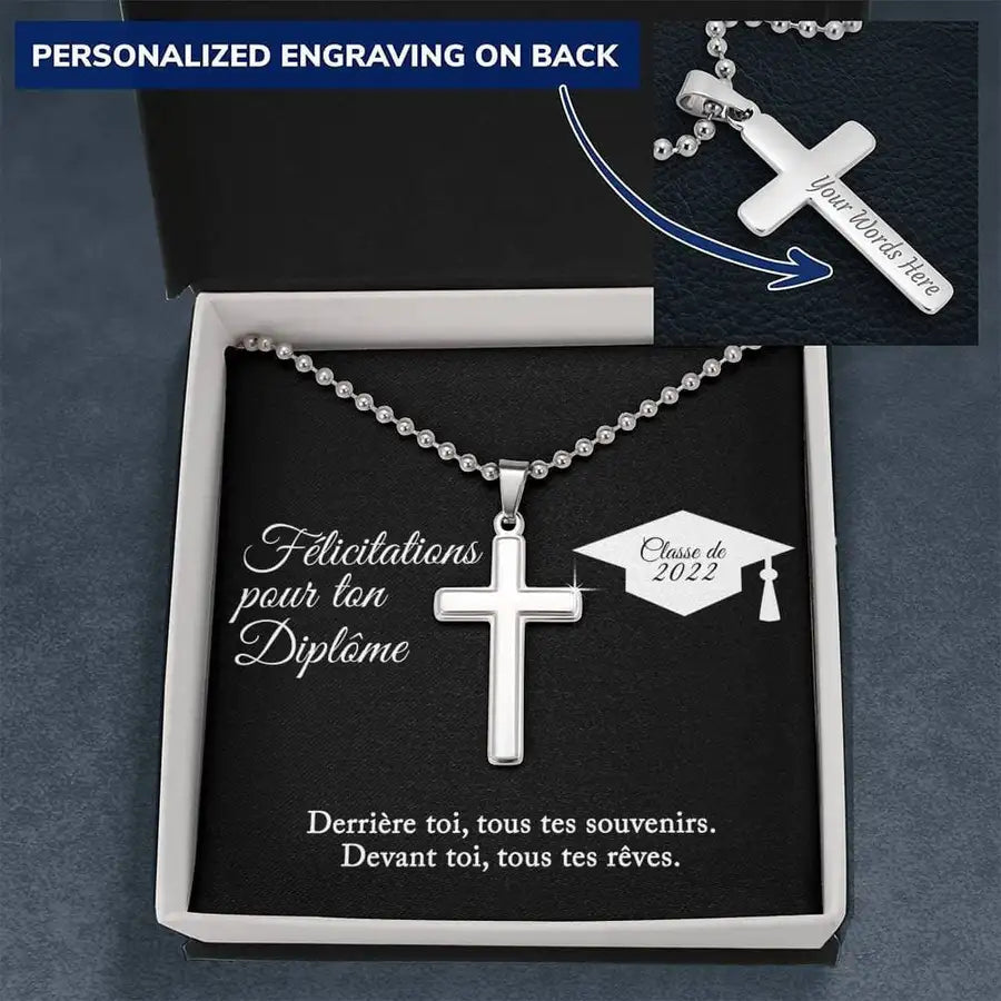 Félicitation pour ton diplôme (2022) - Collier personnalisée - La Petite Pensée