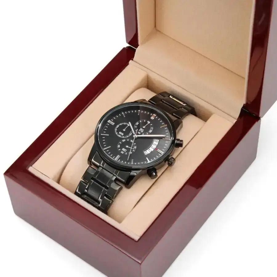 Montre Personnalisée | Coffret Cadeau En Acajou | Bijouterie La Petite Pensée